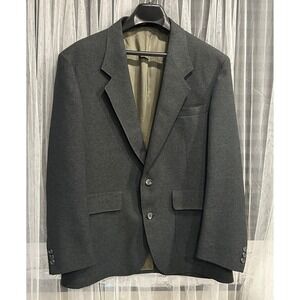 Vintage Levis Action Suit Blazer Mens 42R Charcoal Gray 2 Button Sport Coat